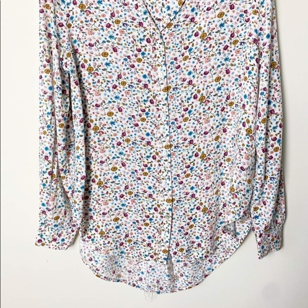 Jane And Delancey Floral Shirt Long Sleeves Size S - Picture 6 of 8